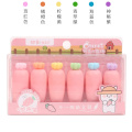 6 couleurs de pastle Série de fraises bricolage surligneur etstal kawaii haut de gamme markeur de stylo diy bricolage